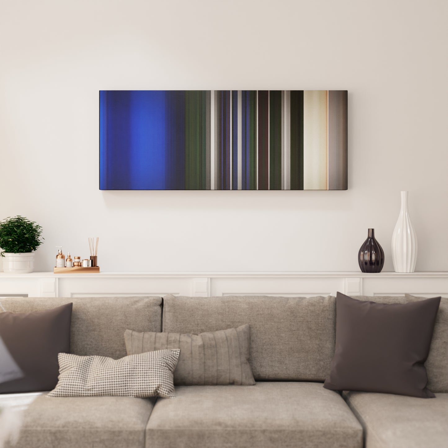 Living room interior with The-Weeknd-Call-Out-My-Name Frome on the wall