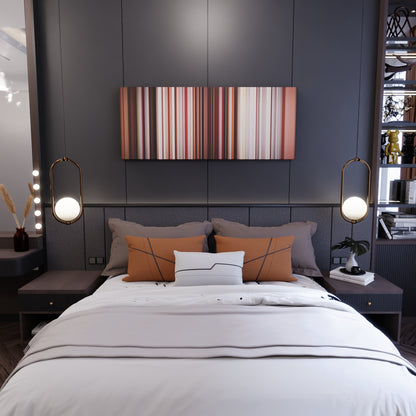 Bedroom interior with Mariah-Carey-All-I-Want-For-Christmas-Is-You Frome on the wall