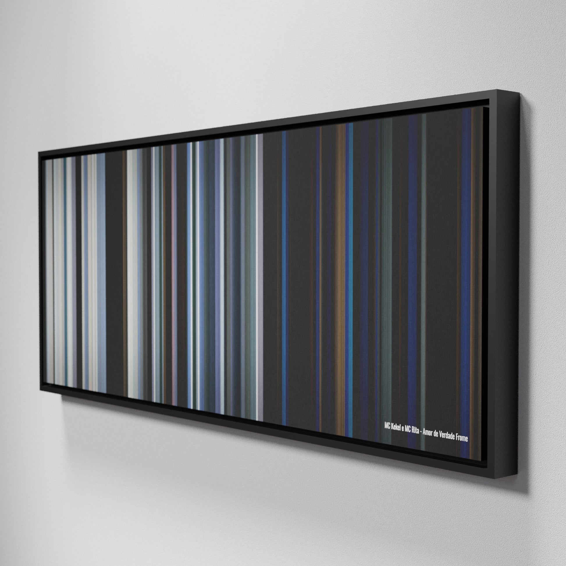 Side view of Framed Buff's of MC-Kekel-e-MC-Rita-Amor-de-Verdade Frome on the wall