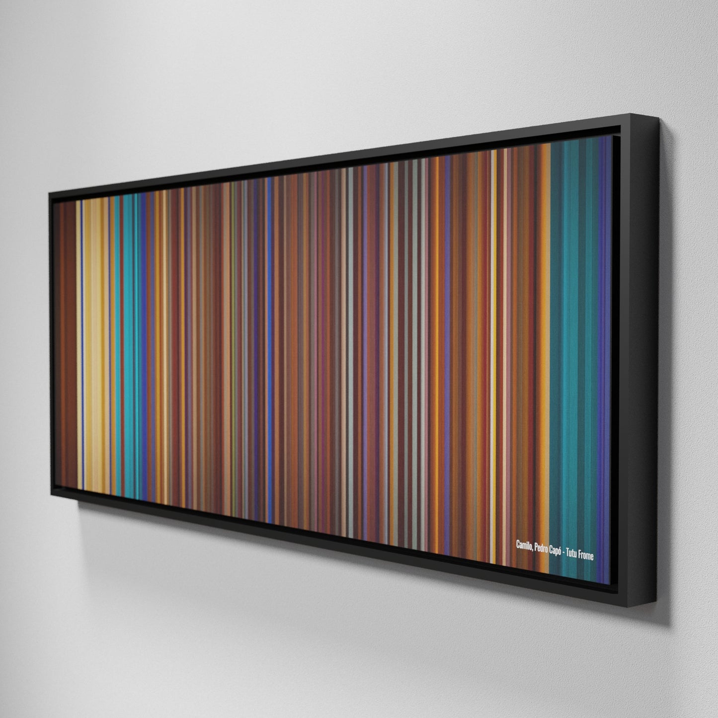 Side view of Framed Buff's of Camilo-Pedro-Capo-Tutu Frome on the wall