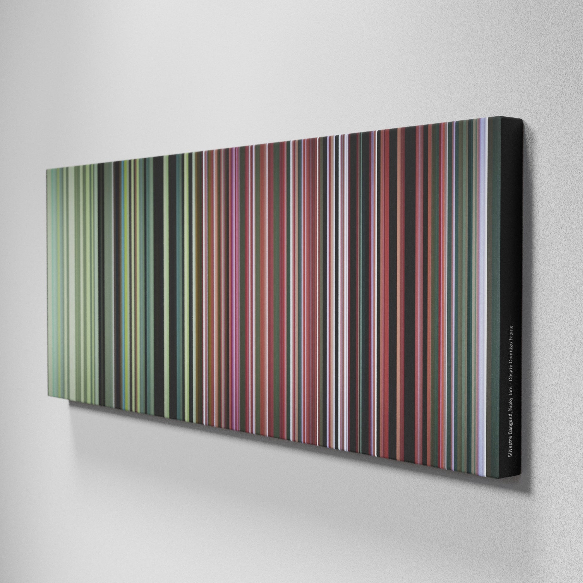 Side view of Buff's of Silvestre-Dangond-Nicky-Jam-Casate-Conmigo Frome on the wall