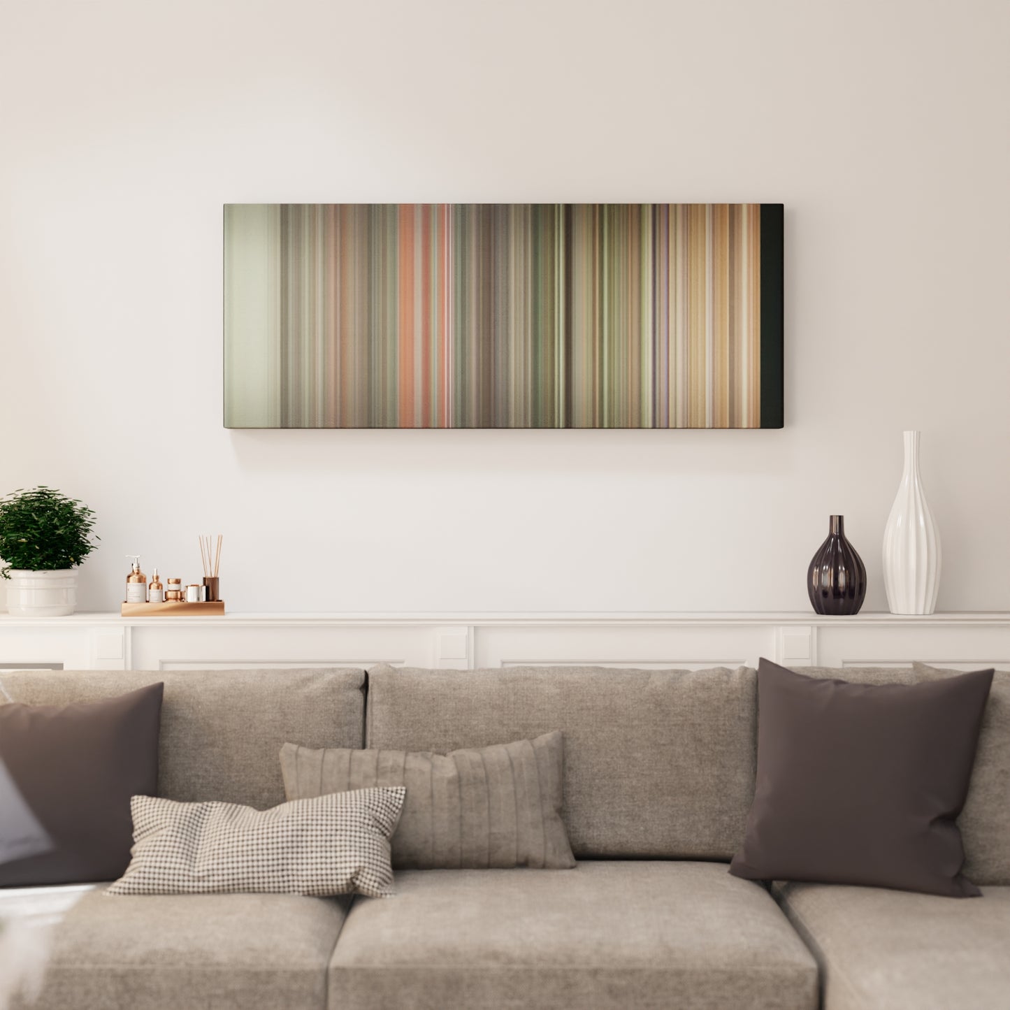 Living room interior with Coldplay-A-Sky-Full-Of-Stars Frome on the wall