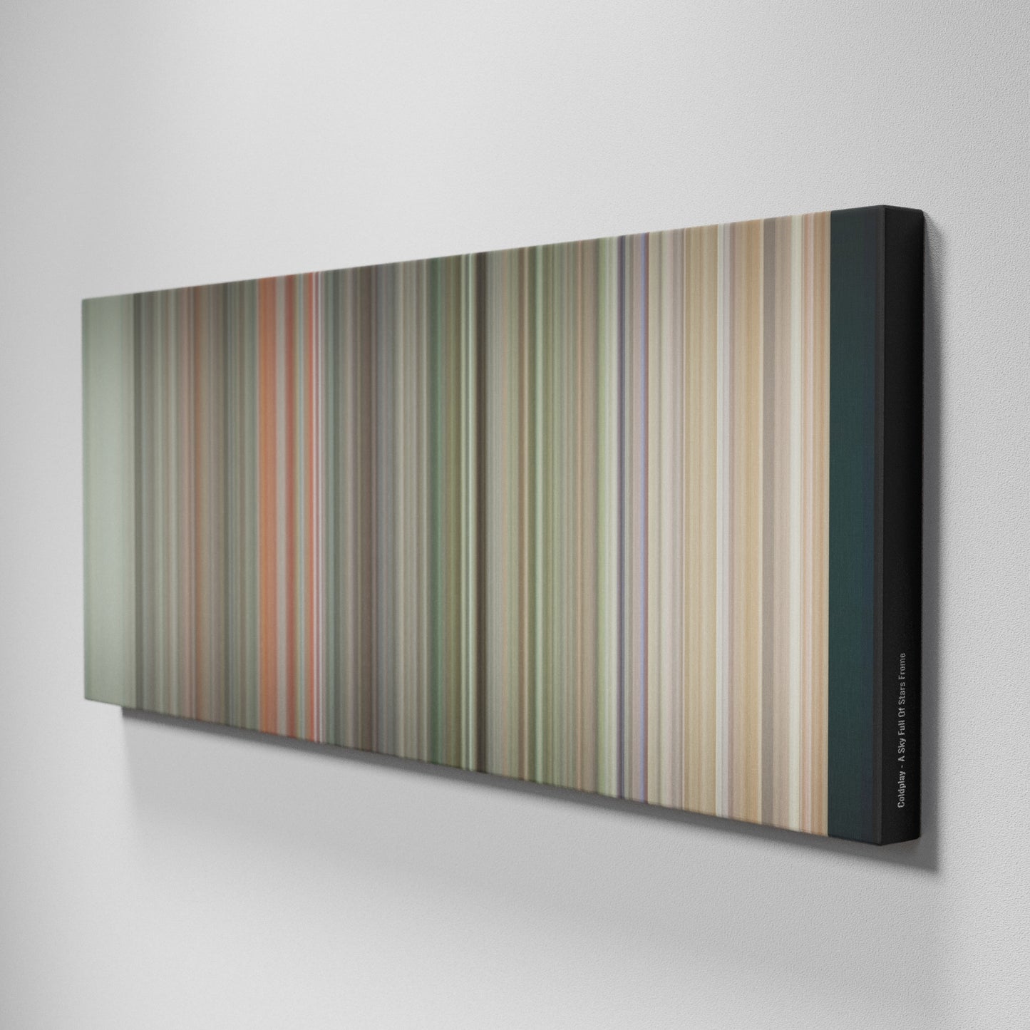 Side view of Buff's of Coldplay-A-Sky-Full-Of-Stars Frome on the wall