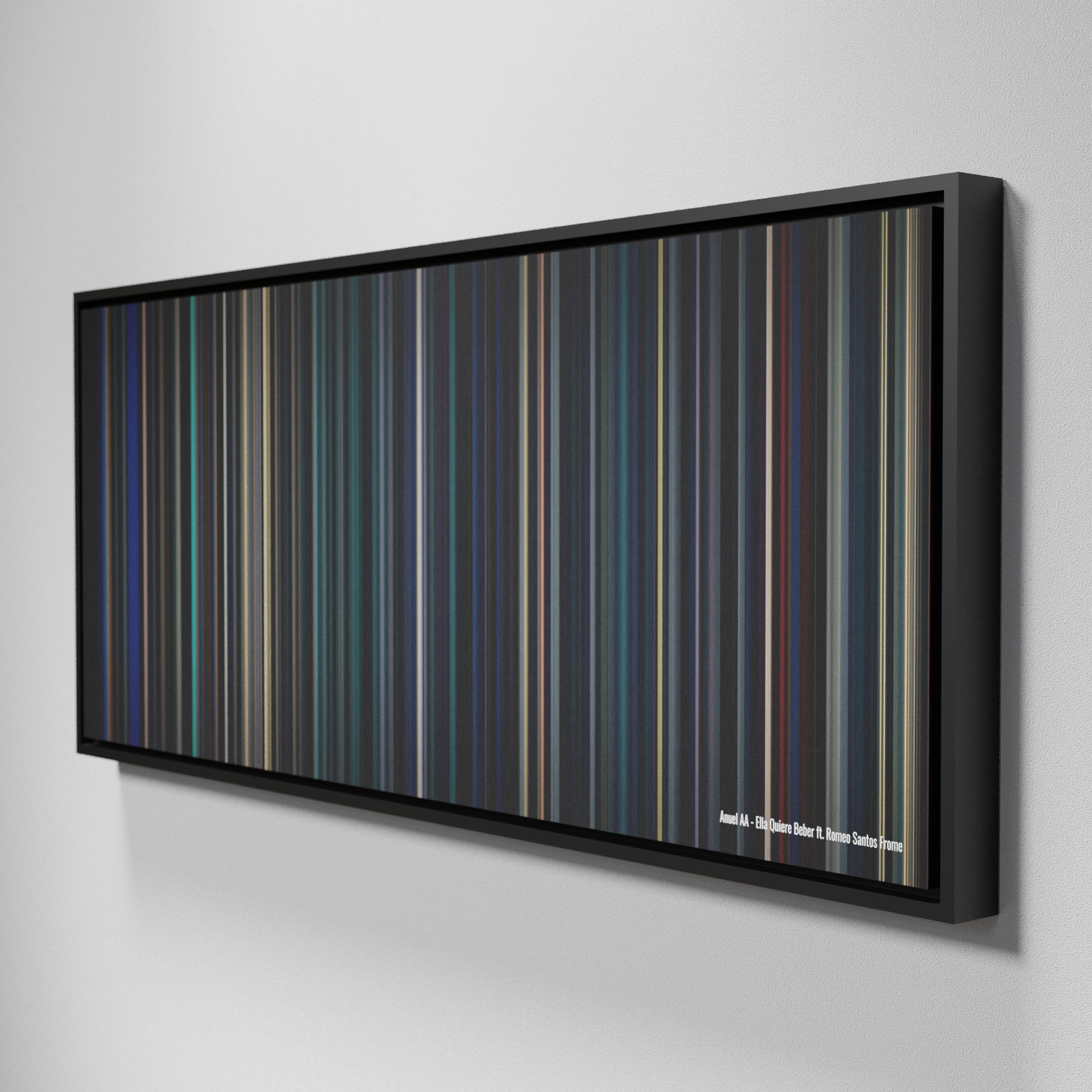 Side view of Framed Buff's of Anuel-AA-Ella-Quiere-Beber Frome on the wall