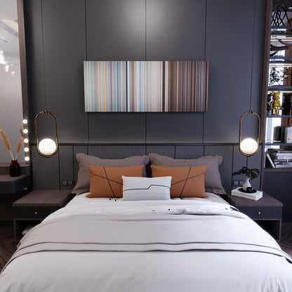 Bedroom interior with Katy-Perry-Chained-To-The-Rhythm Frome on the wall