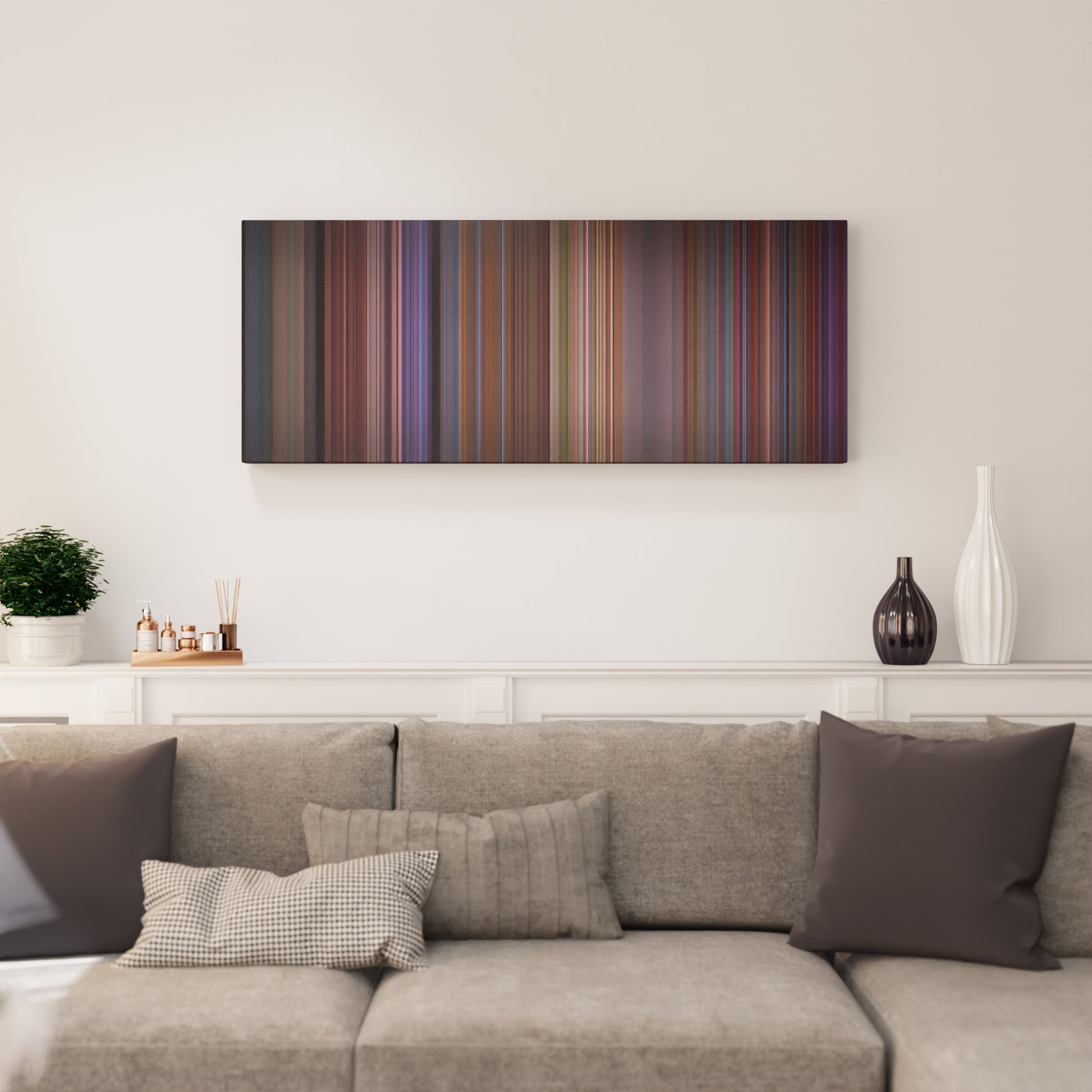 Living room interior with Ariana-Grande-Thank-you-next Frome on the wall