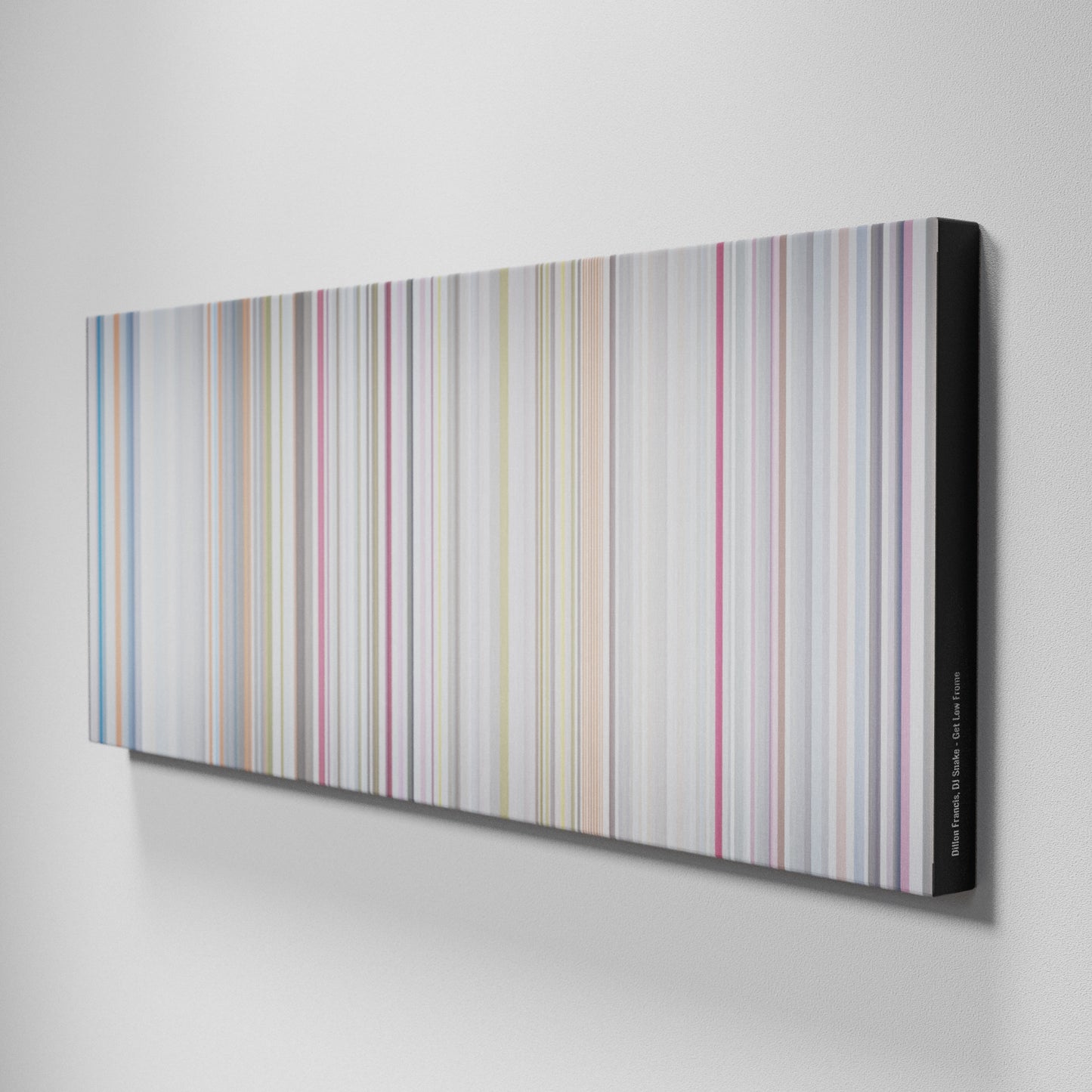 Side view of Buff's of Dillon-Francis-DJ-Snake-Get-Low Frome on the wall