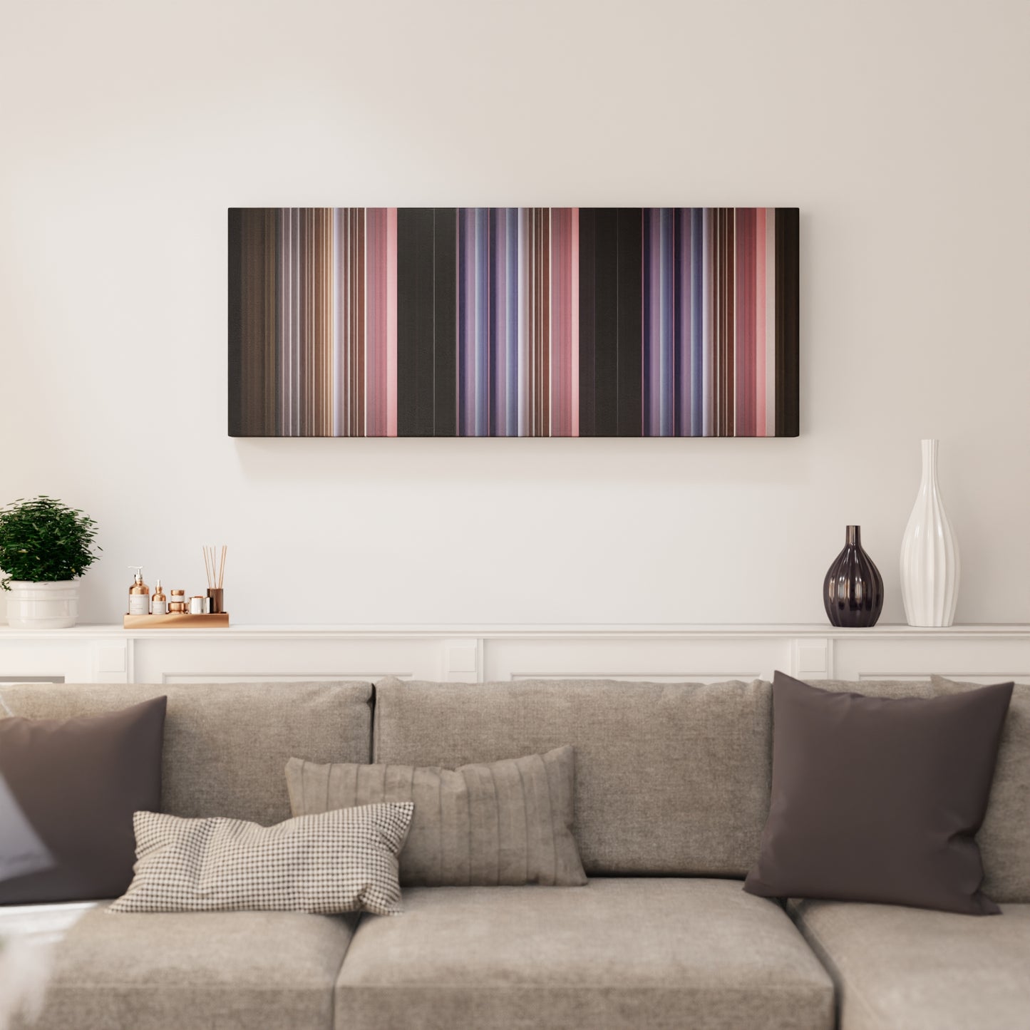 Living room interior with Daddy-Yankee-La-Rompe-Corazones Frome on the wall