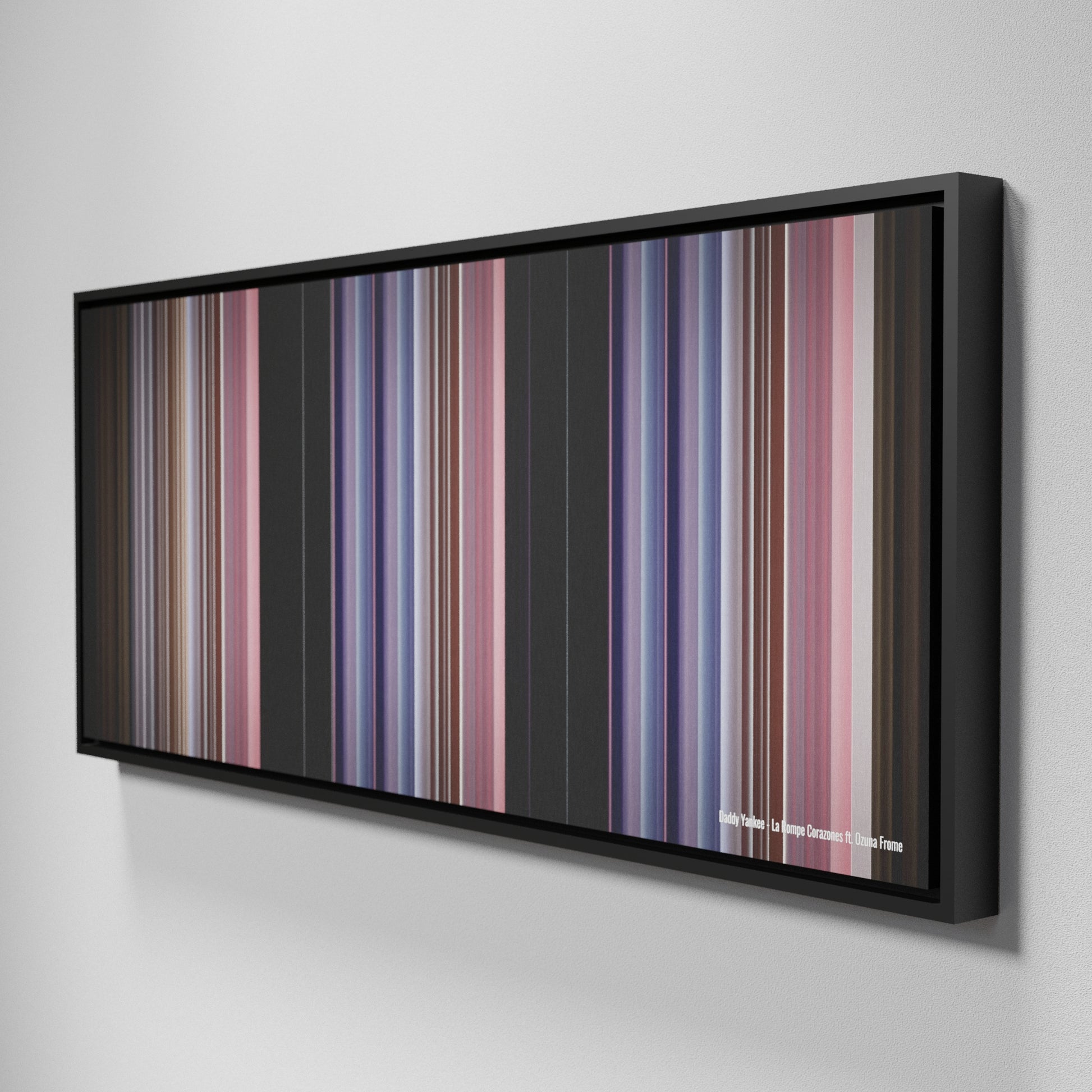 Side view of Framed Buff's of Daddy-Yankee-La-Rompe-Corazones Frome on the wall