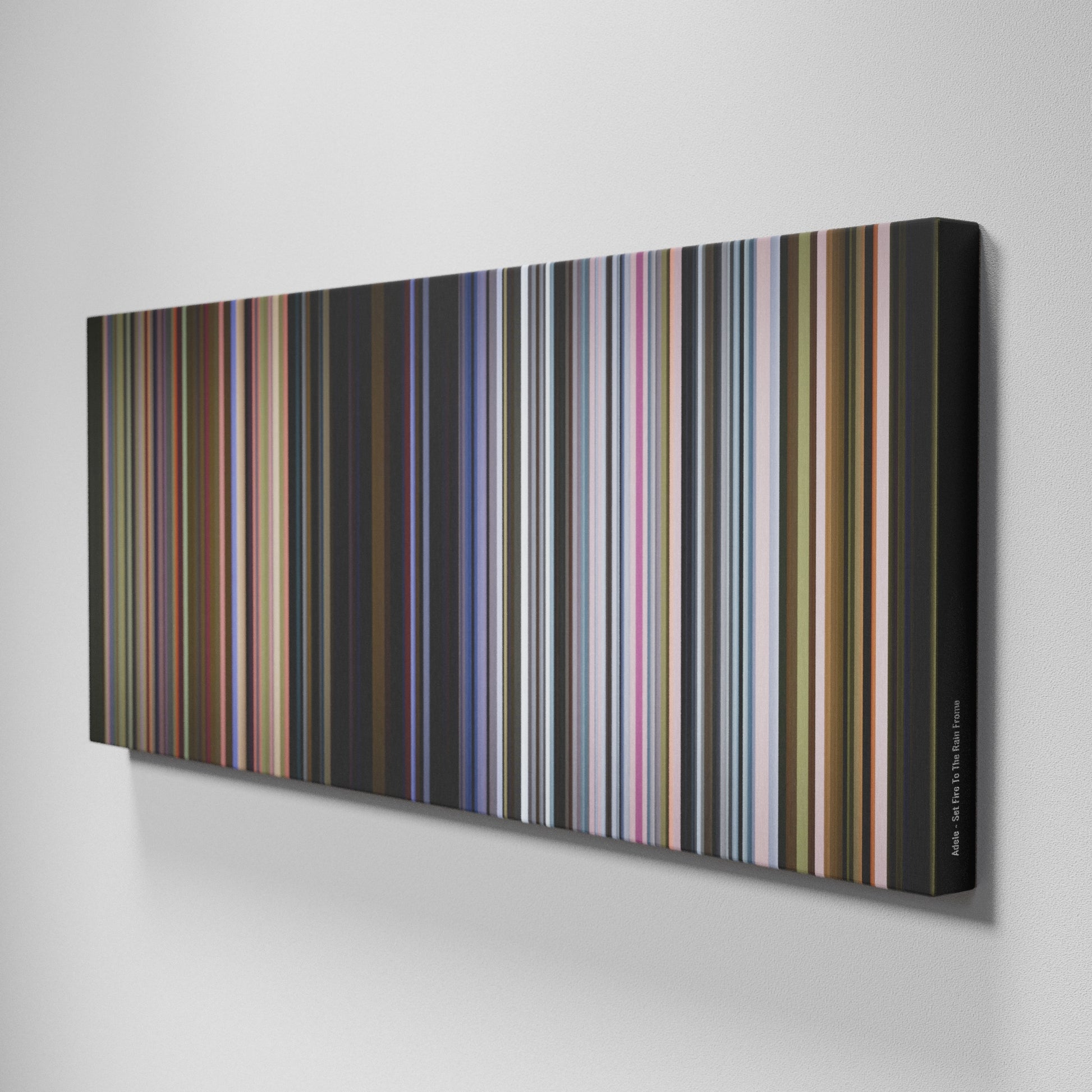 Side view of Buff's of Adele-Set-Fire-To-The-Rain Frome on the wall