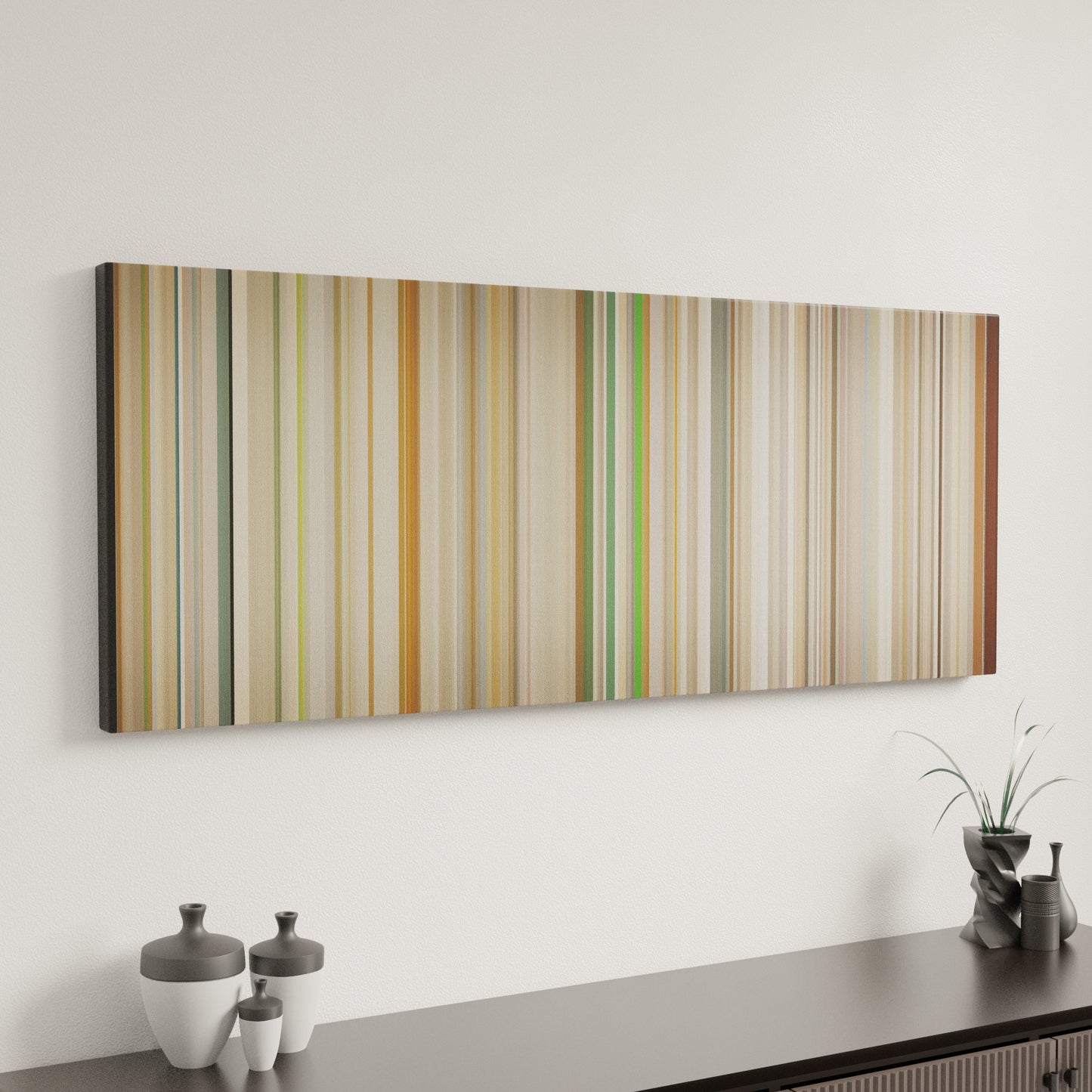 Minimal interior design with Camilo-Vida-de-Rico Frome on the wall