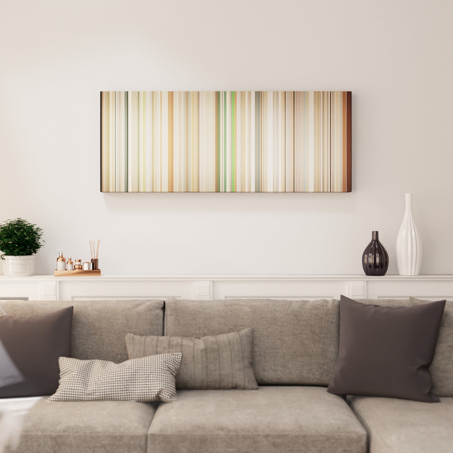 Living room interior with Camilo-Vida-de-Rico Frome on the wall