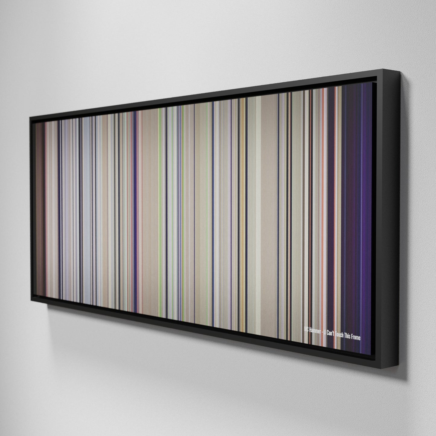 Side view of Framed Buff's of MC-Hammer-U-Cant-Touch-This Frome on the wall