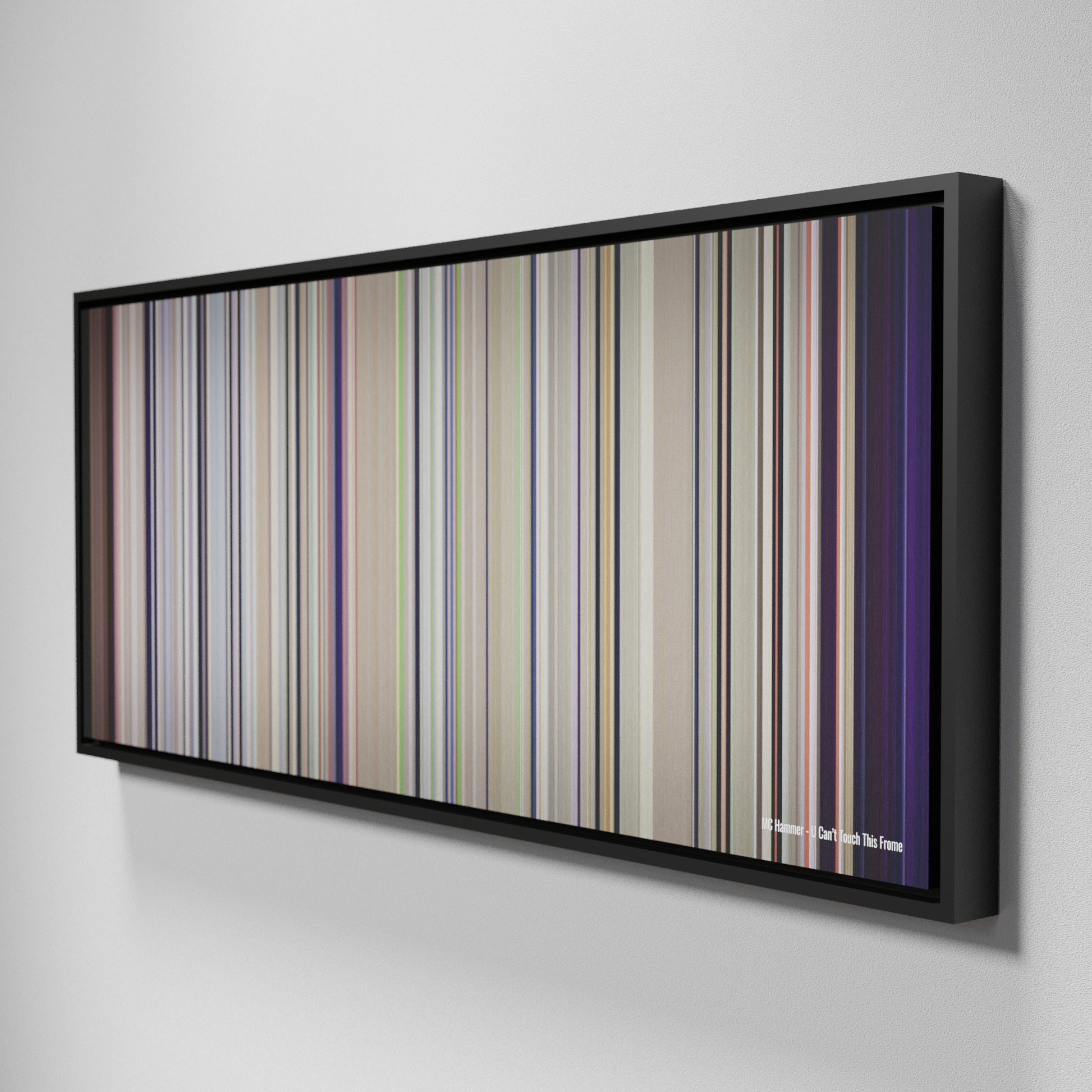 Side view of Framed Buff's of MC-Hammer-U-Cant-Touch-This Frome on the wall