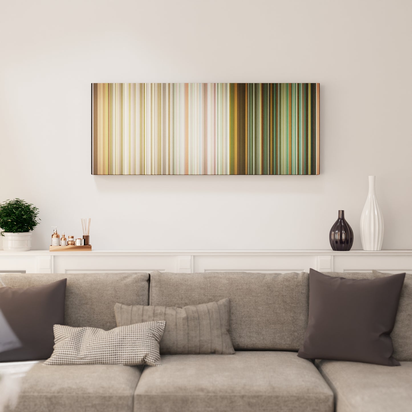 Living room interior with Britney-Spears-Baby-One-More-Time Frome on the wall