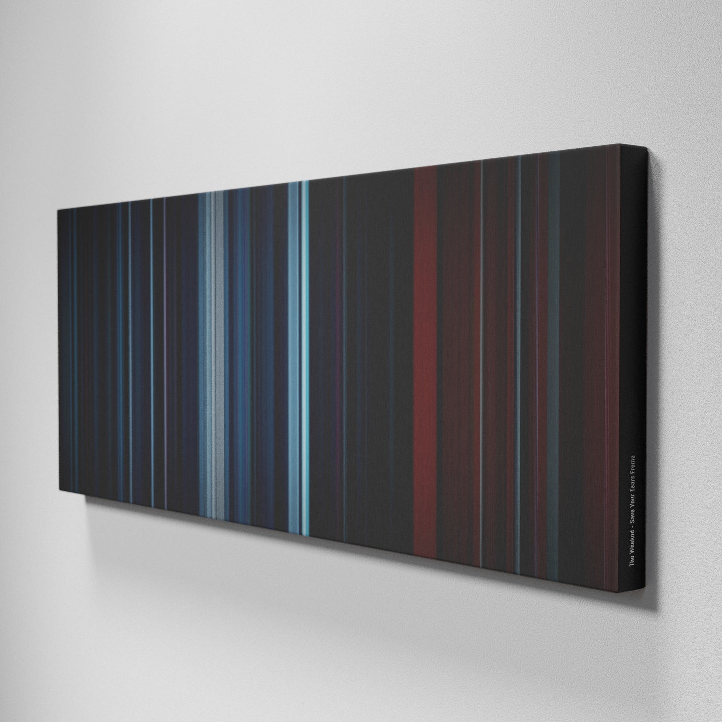 Side view of Buff's of The-Weeknd-Save-Your-Tears Frome on the wall