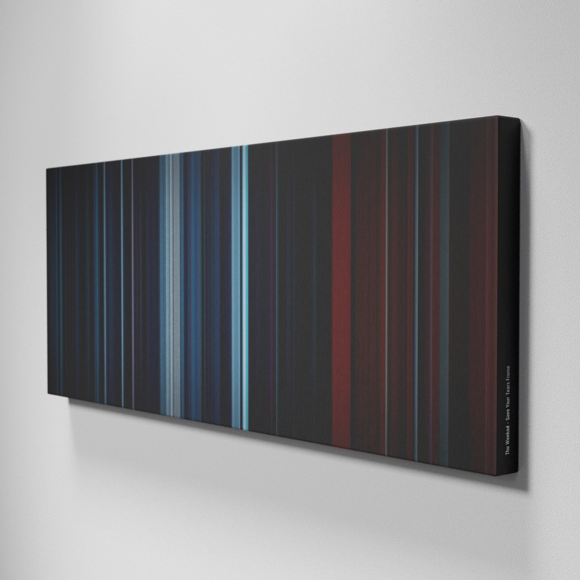 Side view of Buff's of The-Weeknd-Save-Your-Tears Frome on the wall