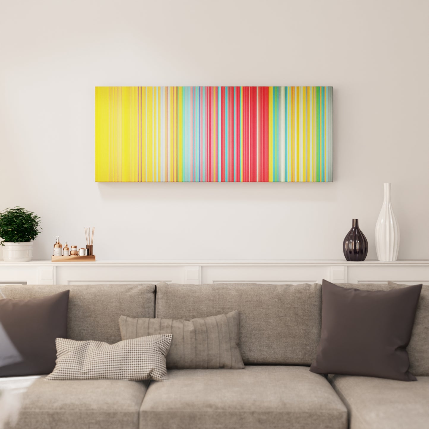 Living room interior with Sofia-Reyes-123 Frome on the wall