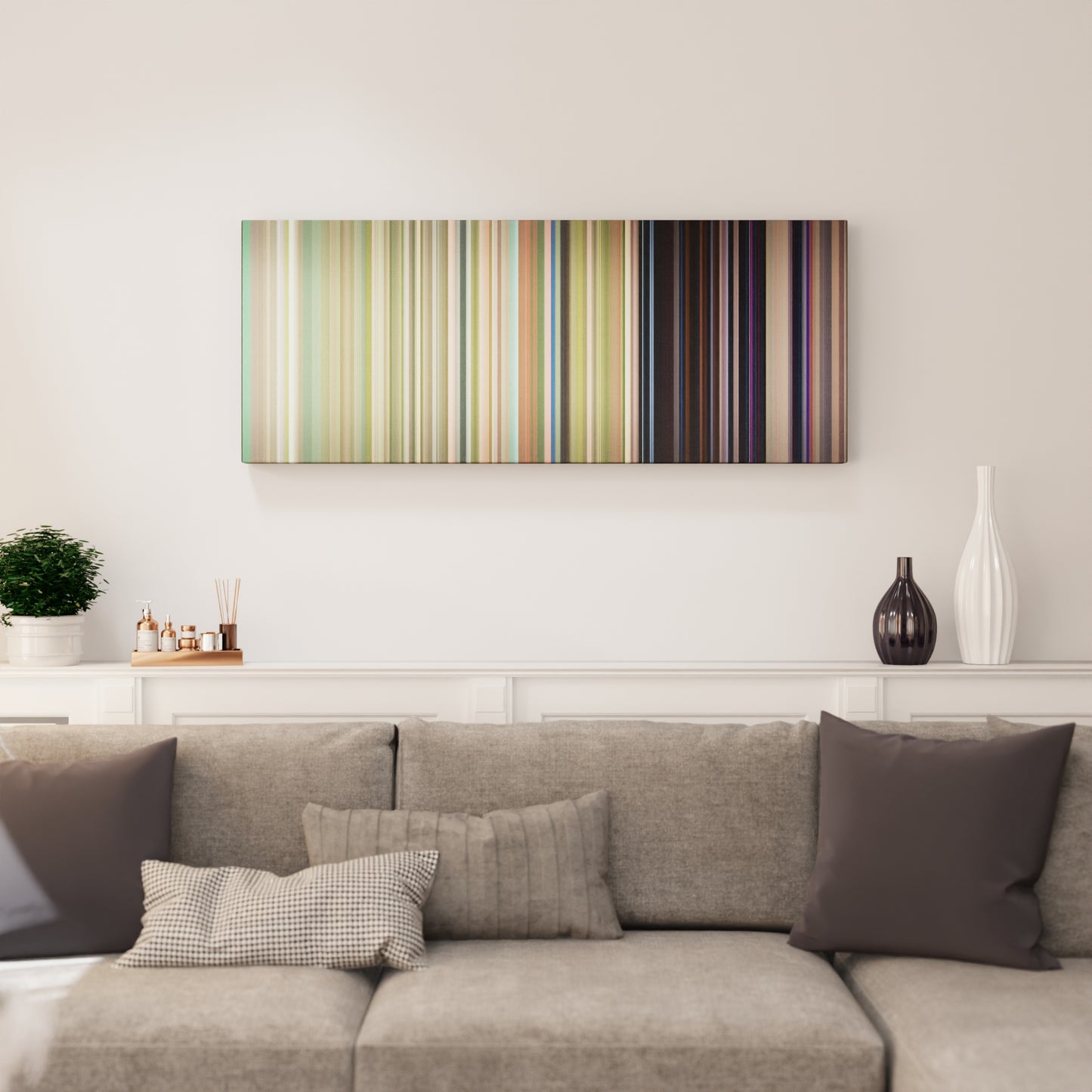 Living room interior with Jessie-J-Flashlight Frome on the wall