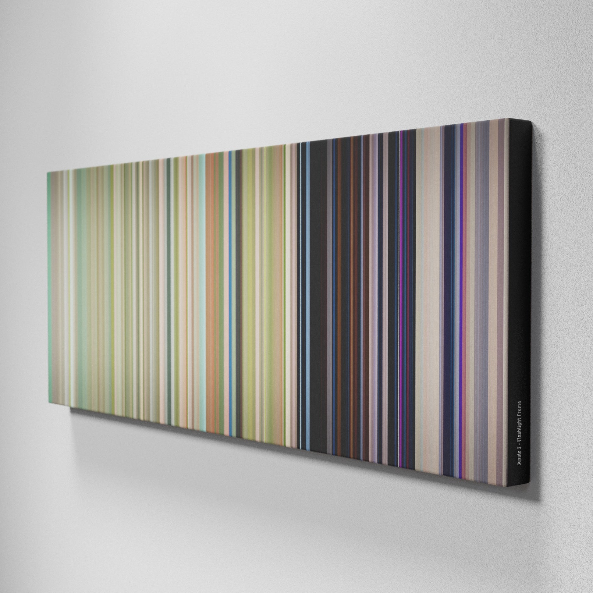 Side view of Buff's of Jessie-J-Flashlight Frome on the wall