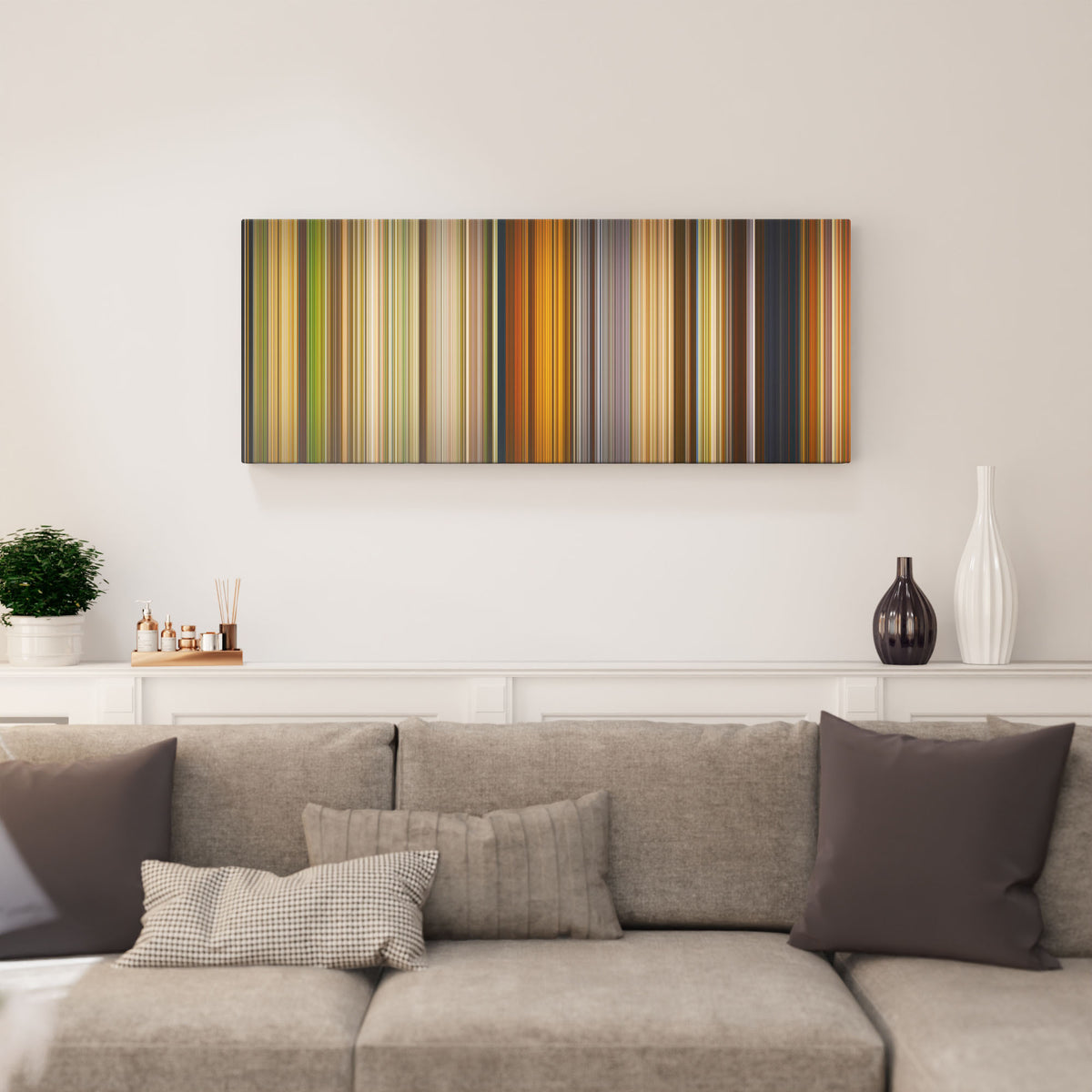 RRR canvas print in living room - film wall decor