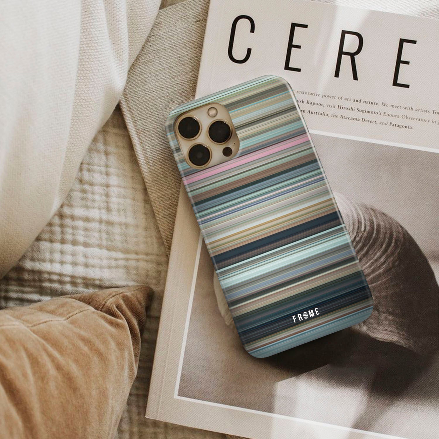 3.idiots Frome phone case next to interior items