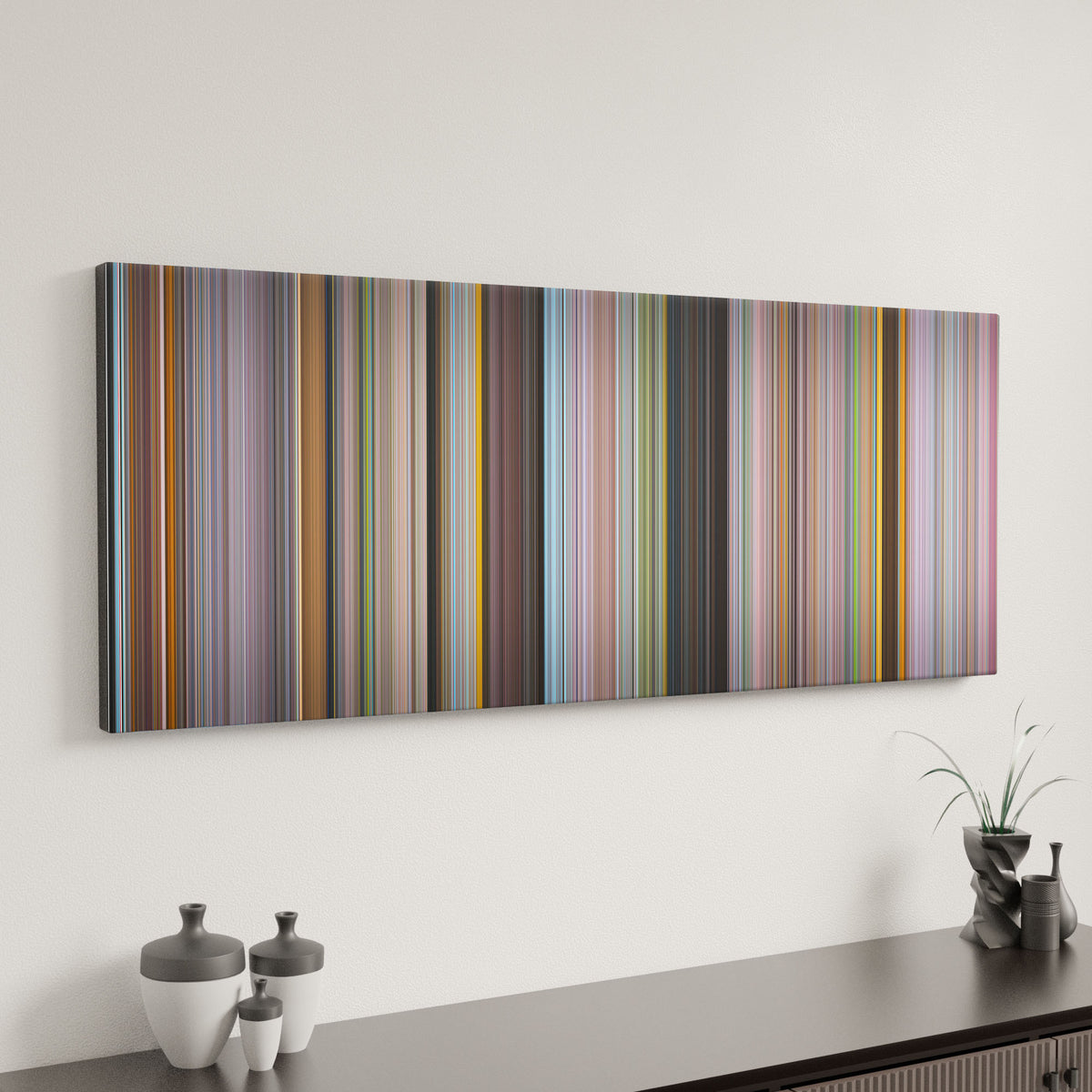 Chennai Express canvas art in modern interior - movie color palette