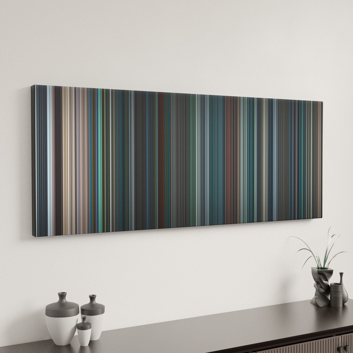 No Time To Die canvas art in modern interior - movie color palette