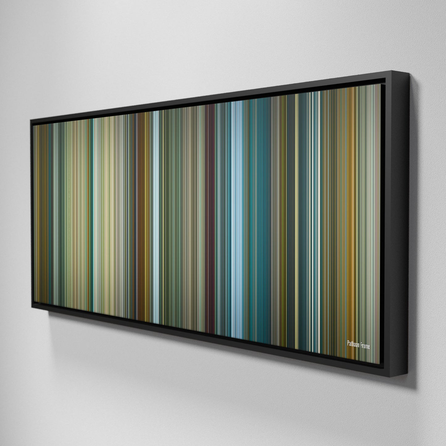 Side view of Framed Buff's of pathaan Frome on the wall